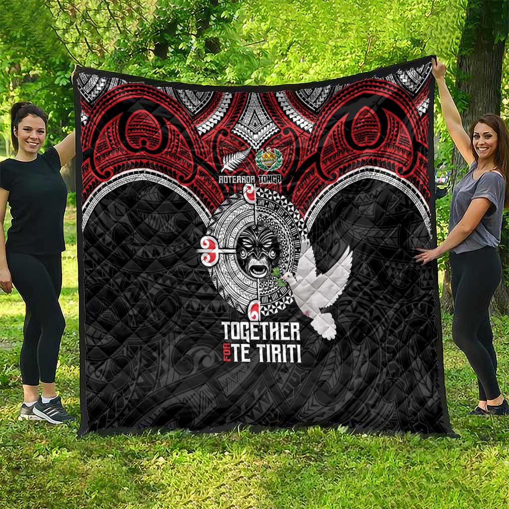 Aotearoa and Tonga Mo Te Tiriti Quilt New Zealand Honour The Treaty Ake!Ake!Ake! LT9 - Polynesian Pride