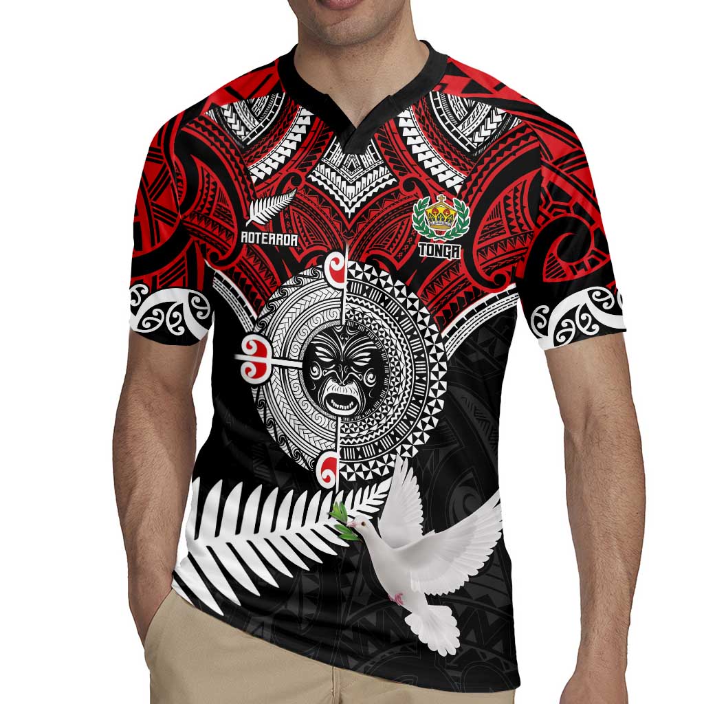 Aotearoa and Tonga Mo Te Tiriti Rugby Jersey New Zealand Honour The Treaty Ake!Ake!Ake! LT9 - Polynesian Pride