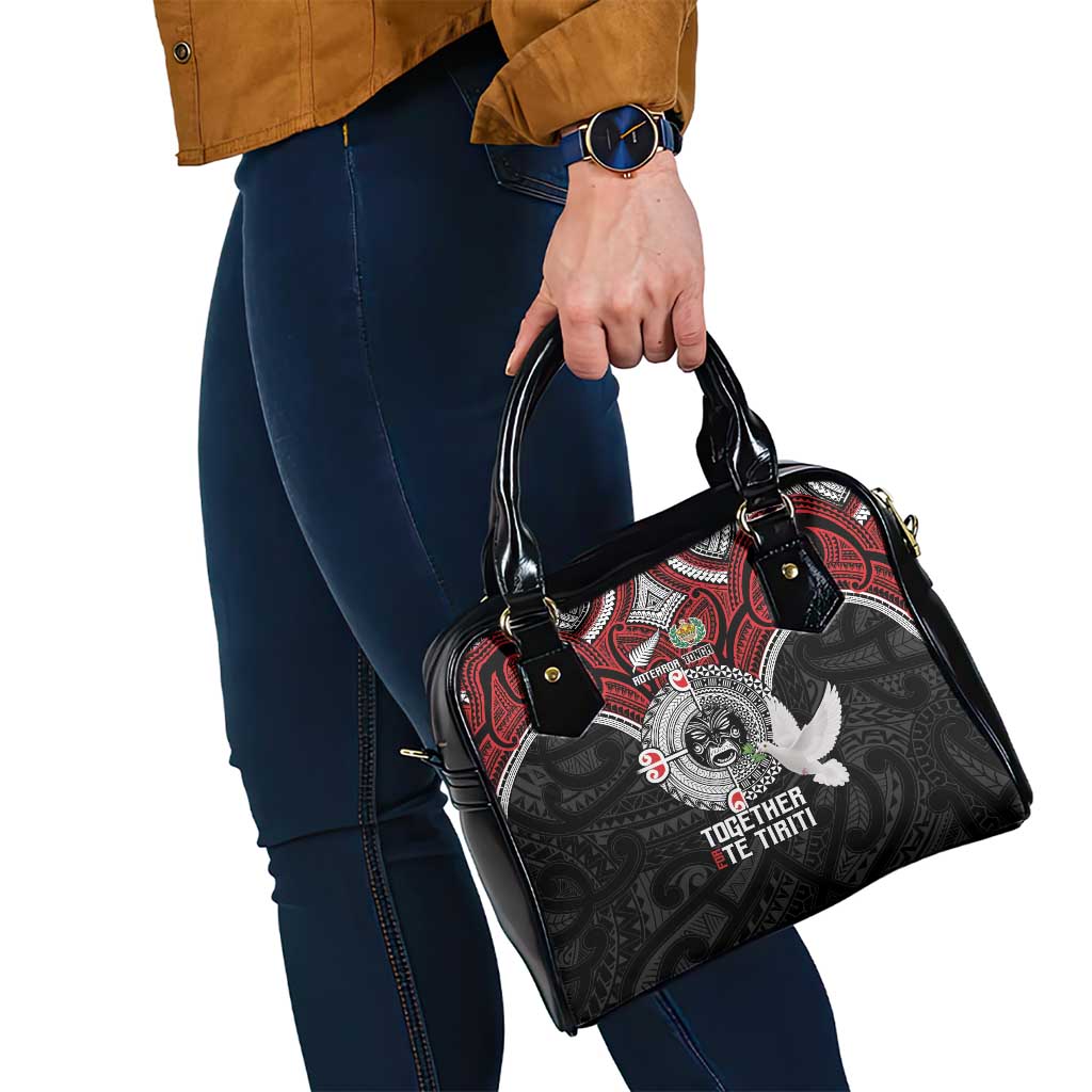 Aotearoa and Tonga Mo Te Tiriti Shoulder Handbag New Zealand Honour The Treaty Ake!Ake!Ake! LT9 - Polynesian Pride