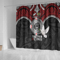 Aotearoa and Tonga Mo Te Tiriti Shower Curtain New Zealand Honour The Treaty Ake!Ake!Ake! LT9 - Polynesian Pride