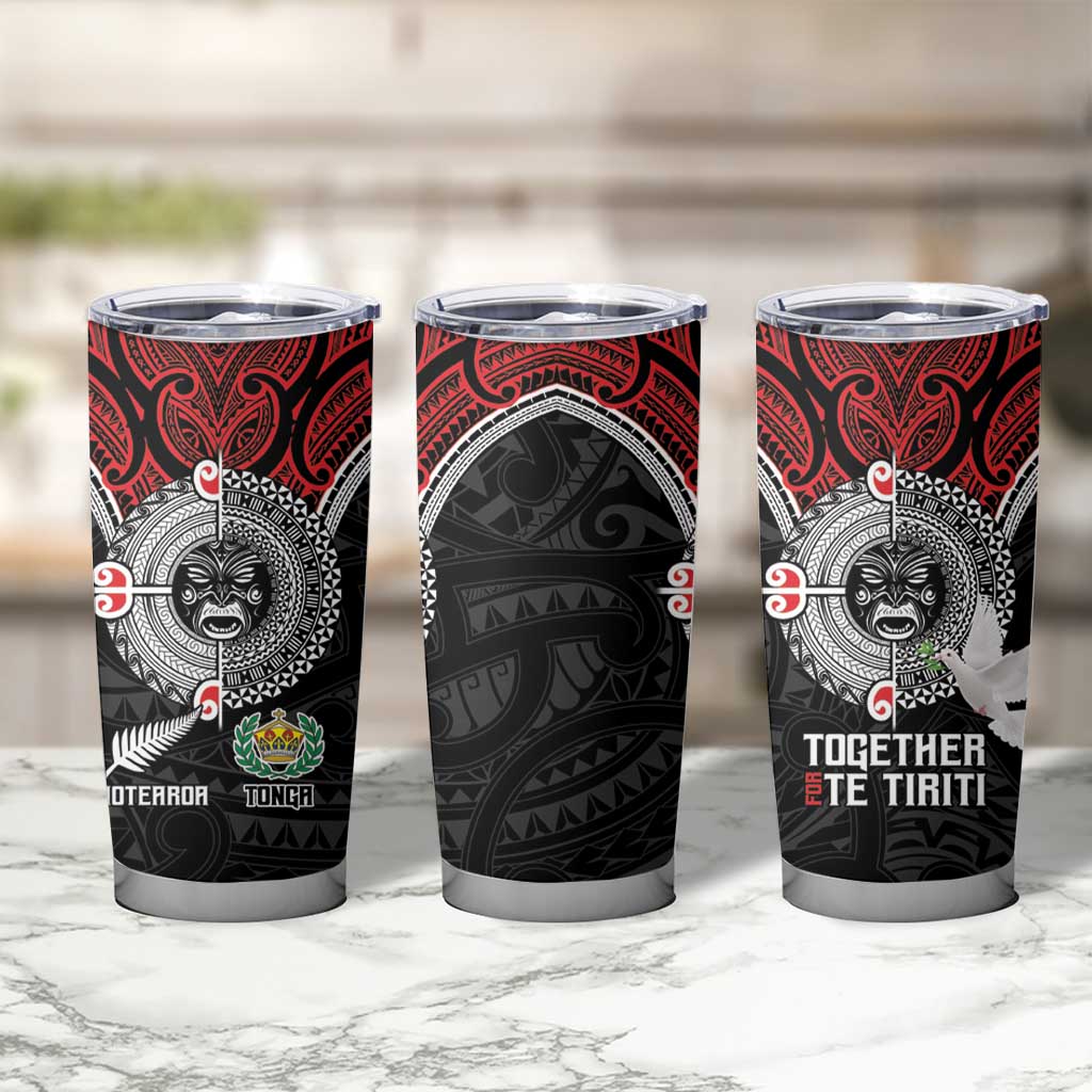 Aotearoa and Tonga Mo Te Tiriti Tumbler Cup New Zealand Honour The Treaty Ake!Ake!Ake! LT9 - Polynesian Pride