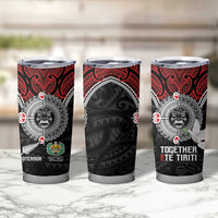 Aotearoa and Tonga Mo Te Tiriti Tumbler Cup New Zealand Honour The Treaty Ake!Ake!Ake! LT9 - Polynesian Pride