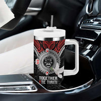 Aotearoa and Tonga Mo Te Tiriti Tumbler With Handle New Zealand Honour The Treaty Ake!Ake!Ake! LT9 - Polynesian Pride