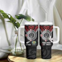 Aotearoa and Tonga Mo Te Tiriti Tumbler With Handle New Zealand Honour The Treaty Ake!Ake!Ake! LT9 - Polynesian Pride