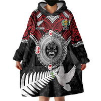 Aotearoa and Tonga Mo Te Tiriti Wearable Blanket Hoodie New Zealand Honour The Treaty Ake!Ake!Ake! LT9 - Polynesian Pride
