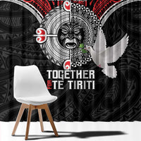 Aotearoa and Tonga Mo Te Tiriti Window Curtain New Zealand Honour The Treaty Ake!Ake!Ake! LT9 - Polynesian Pride