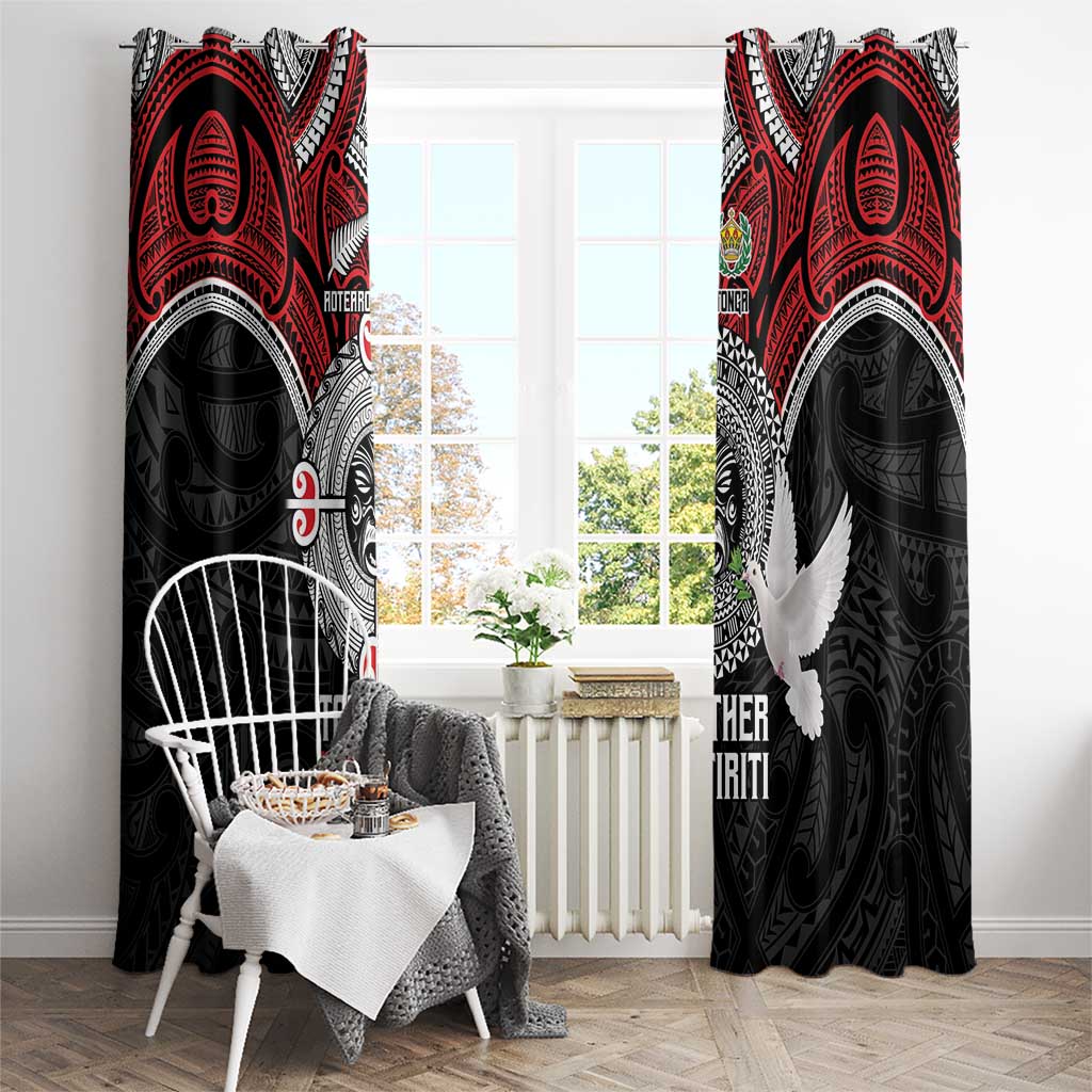 Aotearoa and Tonga Mo Te Tiriti Window Curtain New Zealand Honour The Treaty Ake!Ake!Ake! LT9 - Polynesian Pride