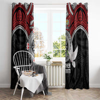 Aotearoa and Tonga Mo Te Tiriti Window Curtain New Zealand Honour The Treaty Ake!Ake!Ake! LT9 - Polynesian Pride