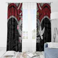 Aotearoa and Tonga Mo Te Tiriti Window Curtain New Zealand Honour The Treaty Ake!Ake!Ake! LT9 - Polynesian Pride