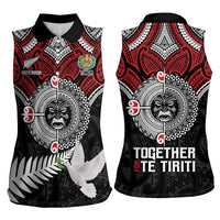 Aotearoa and Tonga Mo Te Tiriti Women Sleeveless Polo Shirt New Zealand Honour The Treaty Ake!Ake!Ake! LT9 - Polynesian Pride