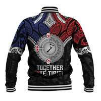 Aotearoa and Samoa Mo Te Tiriti Baseball Jacket Tangata Moana Stand with Tangata Whenua LT9 - Polynesian Pride