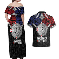 Aotearoa and Samoa Mo Te Tiriti Couples Matching Off Shoulder Maxi Dress and Hawaiian Shirt Tangata Moana Stand with Tangata Whenua LT9 - Polynesian Pride