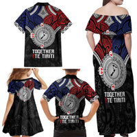 Aotearoa and Samoa Mo Te Tiriti Family Matching Off Shoulder Maxi Dress and Hawaiian Shirt Tangata Moana Stand with Tangata Whenua LT9 - Polynesian Pride