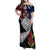 Aotearoa and Samoa Mo Te Tiriti Family Matching Off Shoulder Maxi Dress and Hawaiian Shirt Tangata Moana Stand with Tangata Whenua