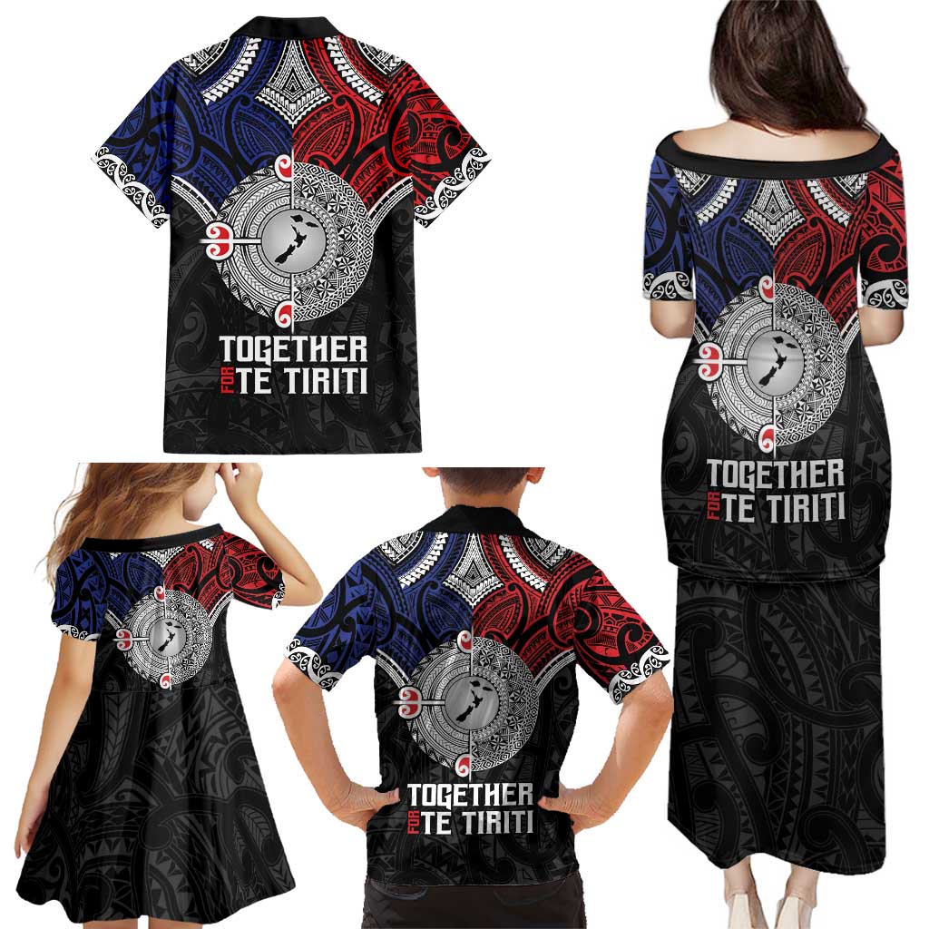 Aotearoa and Samoa Mo Te Tiriti Family Matching Puletasi and Hawaiian Shirt Tangata Moana Stand with Tangata Whenua LT9 - Polynesian Pride