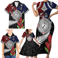 Aotearoa and Samoa Mo Te Tiriti Family Matching Short Sleeve Bodycon Dress and Hawaiian Shirt Tangata Moana Stand with Tangata Whenua LT9 - Polynesian Pride