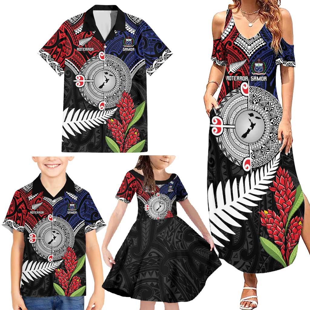 Aotearoa and Samoa Mo Te Tiriti Family Matching Summer Maxi Dress and Hawaiian Shirt Tangata Moana Stand with Tangata Whenua LT9 - Polynesian Pride