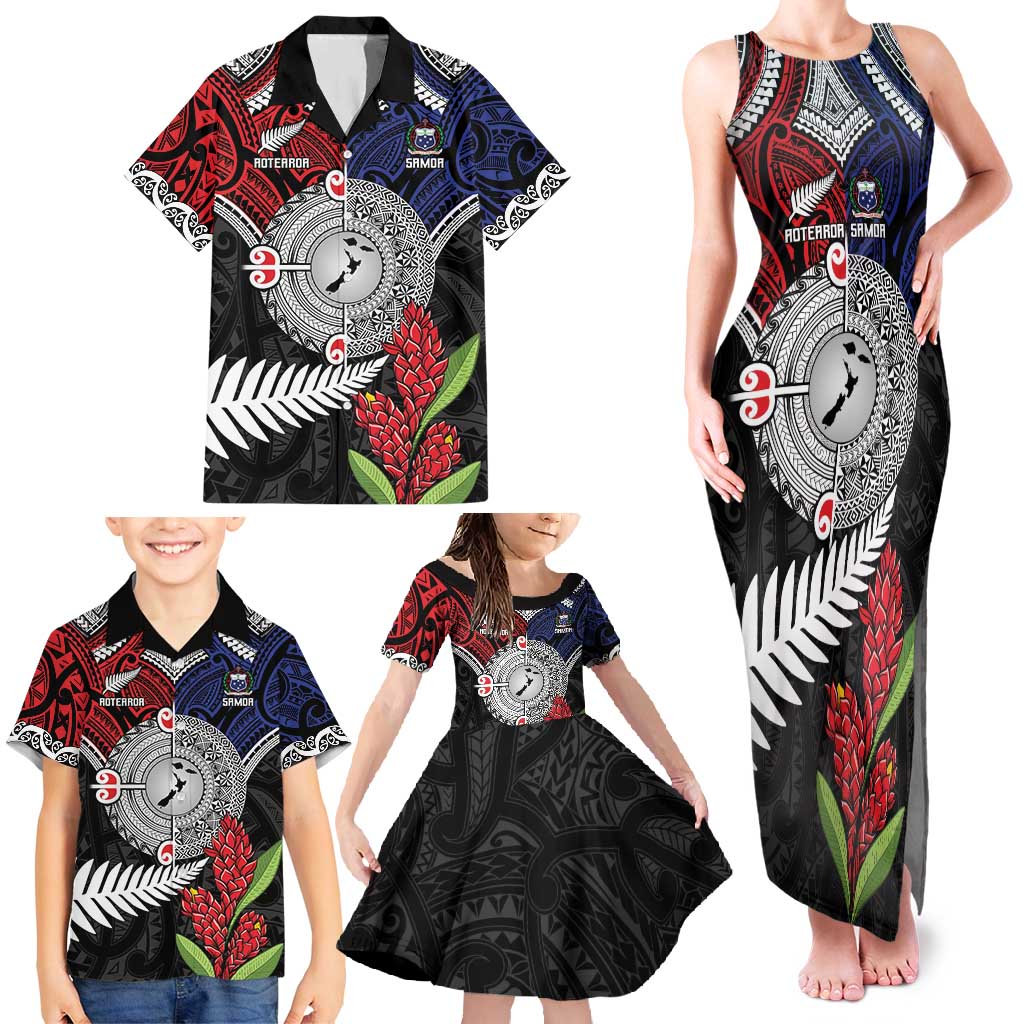 Aotearoa and Samoa Mo Te Tiriti Family Matching Tank Maxi Dress and Hawaiian Shirt Tangata Moana Stand with Tangata Whenua LT9 - Polynesian Pride
