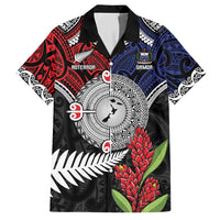 Aotearoa and Samoa Mo Te Tiriti Hawaiian Shirt Tangata Moana Stand with Tangata Whenua LT9 Blue - Polynesian Pride