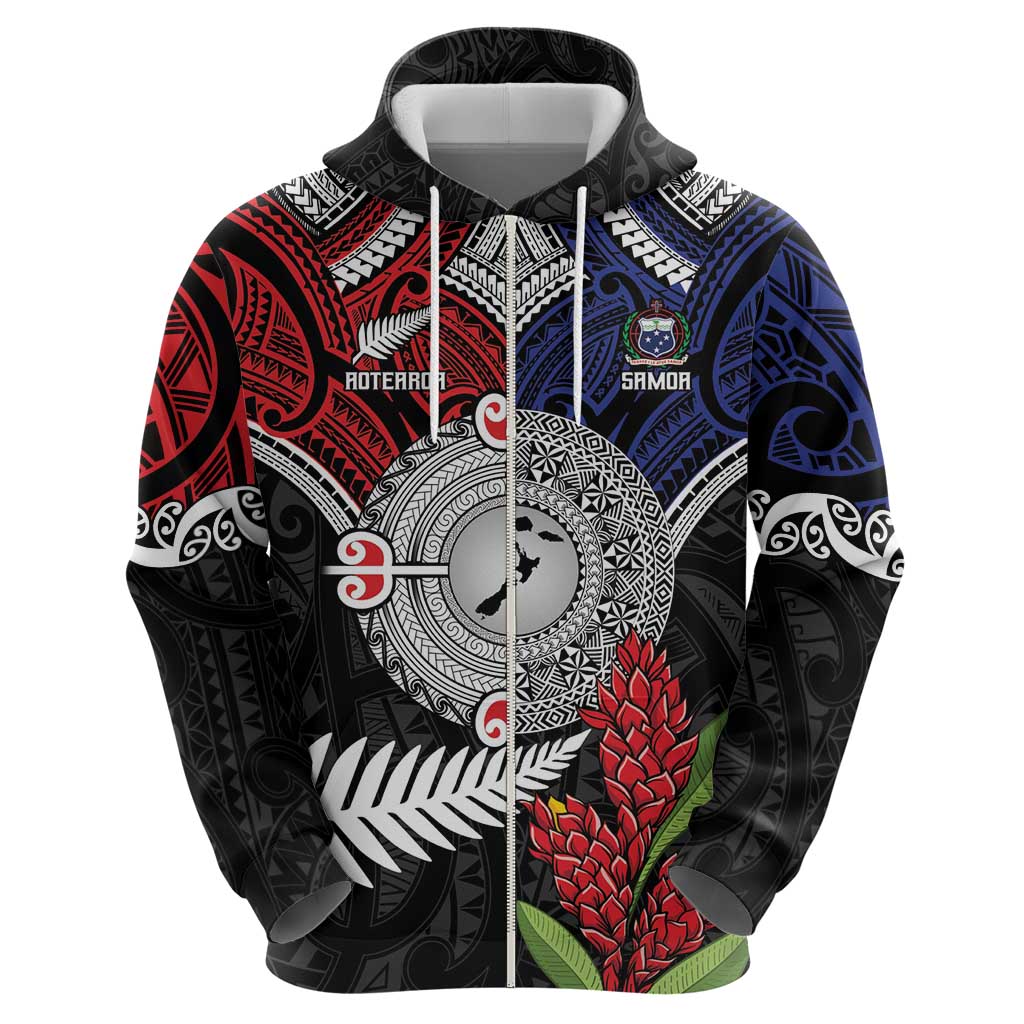 Aotearoa and Samoa Mo Te Tiriti Hoodie Tangata Moana Stand with Tangata Whenua