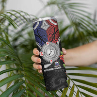 Aotearoa and Samoa Mo Te Tiriti Skinny Tumbler Tangata Moana Stand with Tangata Whenua LT9 - Polynesian Pride
