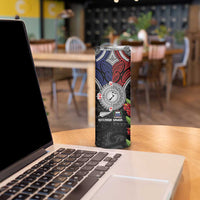 Aotearoa and Samoa Mo Te Tiriti Skinny Tumbler Tangata Moana Stand with Tangata Whenua LT9 - Polynesian Pride