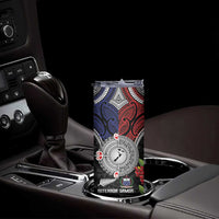 Aotearoa and Samoa Mo Te Tiriti Skinny Tumbler Tangata Moana Stand with Tangata Whenua LT9 - Polynesian Pride