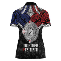 Aotearoa and Samoa Mo Te Tiriti Women Polo Shirt Tangata Moana Stand with Tangata Whenua