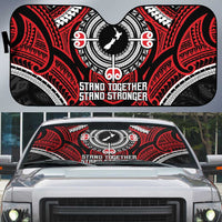 Aotearoa Proud To Be Maori Auto Sun Shade New Zealand Fight Together LT9 Black - Polynesian Pride