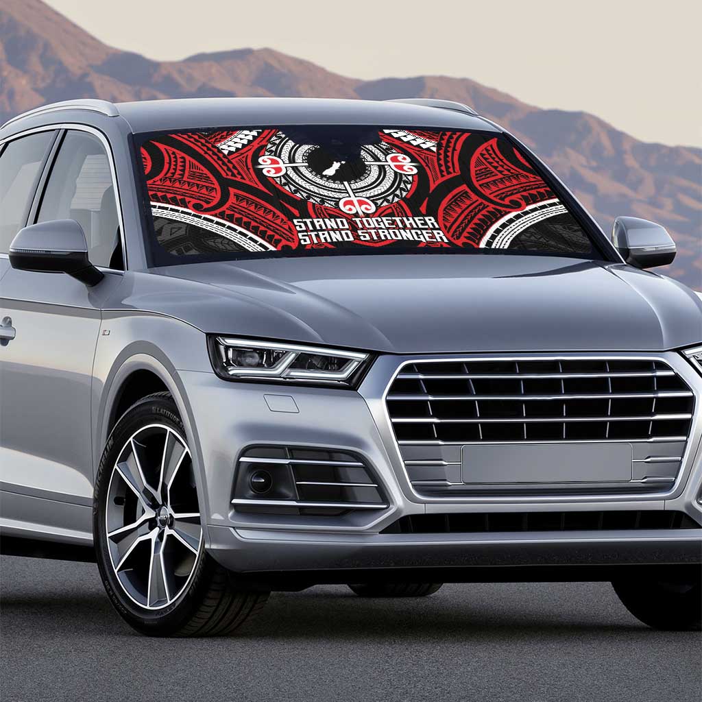 Aotearoa Proud To Be Maori Auto Sun Shade New Zealand Fight Together LT9 - Polynesian Pride