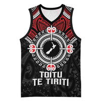 Aotearoa Proud To Be Maori Basketball Jersey New Zealand Fight Together LT9 Unisex Black - Polynesian Pride