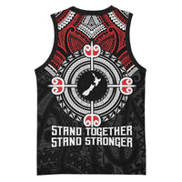 Aotearoa Proud To Be Maori Basketball Jersey New Zealand Fight Together LT9 - Polynesian Pride