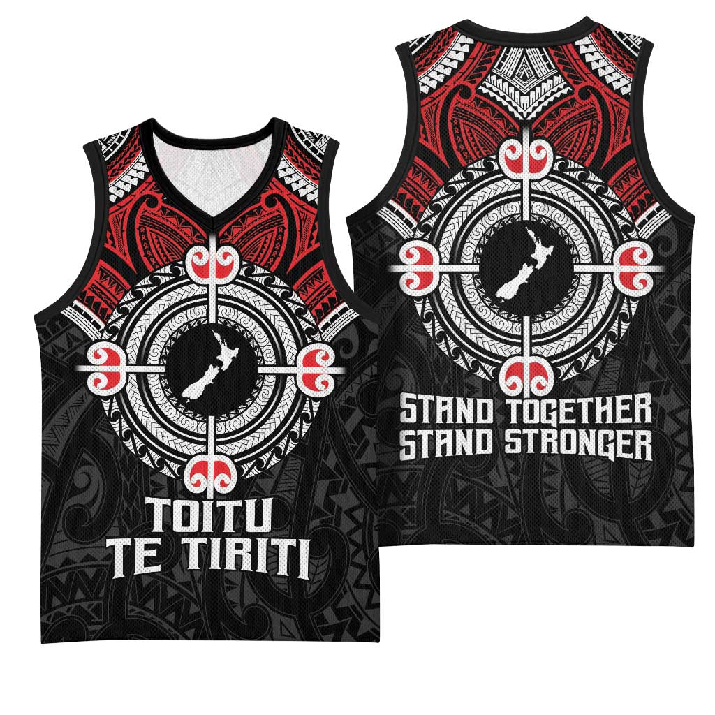 Aotearoa Proud To Be Maori Basketball Jersey New Zealand Fight Together LT9 - Polynesian Pride