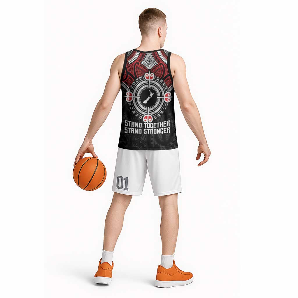 Aotearoa Proud To Be Maori Basketball Jersey New Zealand Fight Together LT9 - Polynesian Pride