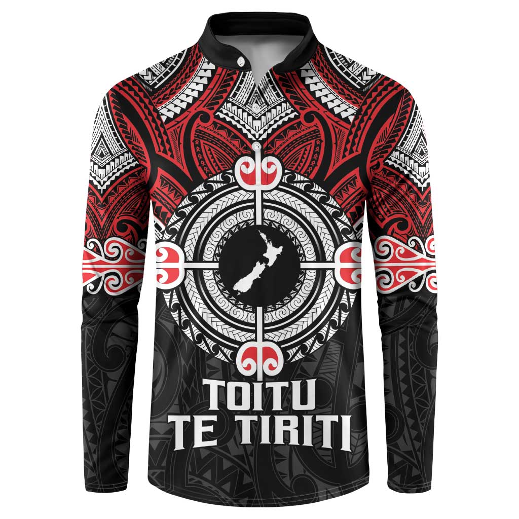 Aotearoa Proud To Be Maori Button Sweatshirt New Zealand Fight Together