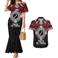Aotearoa Proud To Be Maori Couples Matching Mermaid Dress and Hawaiian Shirt New Zealand Fight Together LT9 Red - Polynesian Pride