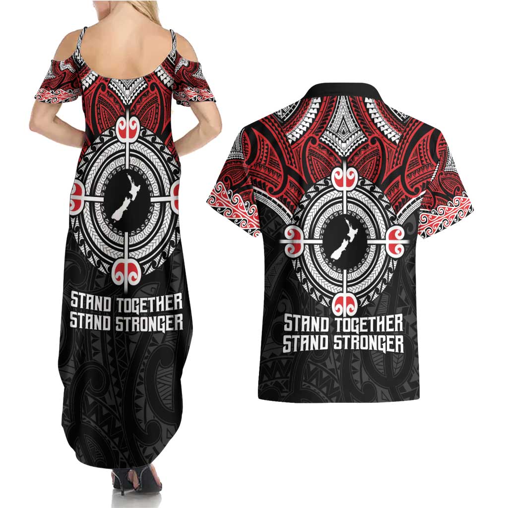 Aotearoa Proud To Be Maori Couples Matching Summer Maxi Dress and Hawaiian Shirt New Zealand Fight Together LT9 - Polynesian Pride