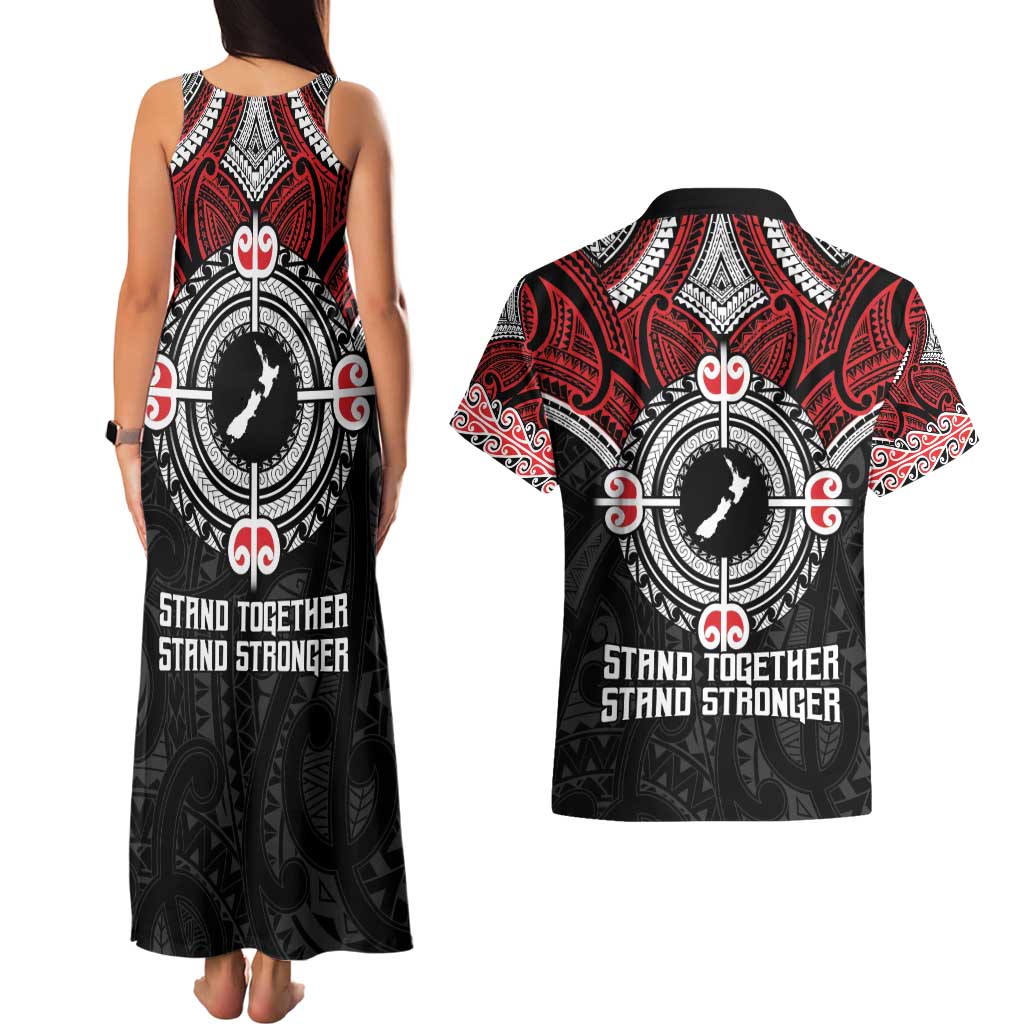 Aotearoa Proud To Be Maori Couples Matching Tank Maxi Dress and Hawaiian Shirt New Zealand Fight Together LT9 - Polynesian Pride