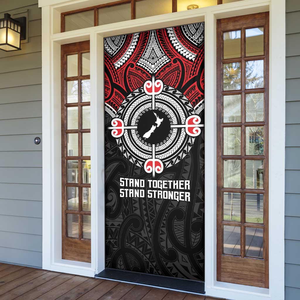 Aotearoa Proud To Be Maori Door Cover New Zealand Fight Together LT9 - Polynesian Pride