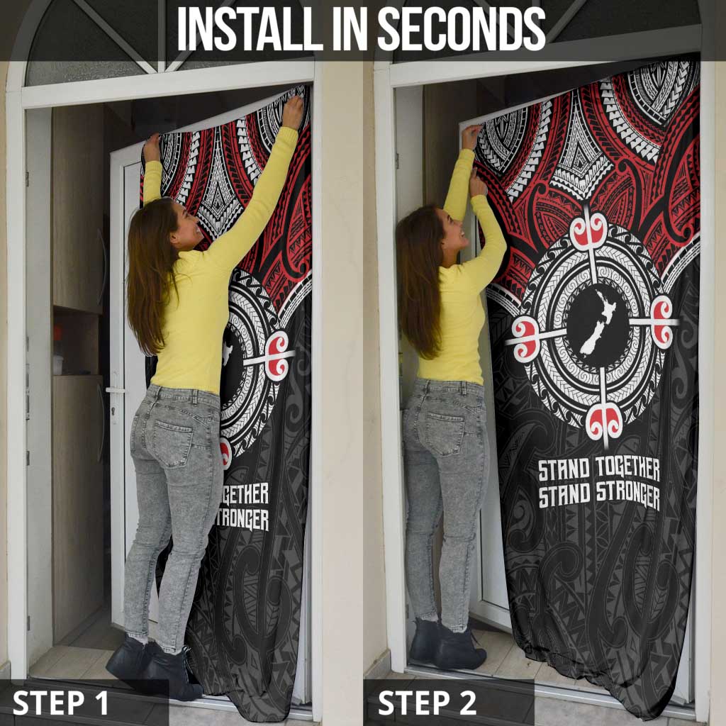 Aotearoa Proud To Be Maori Door Cover New Zealand Fight Together LT9 - Polynesian Pride