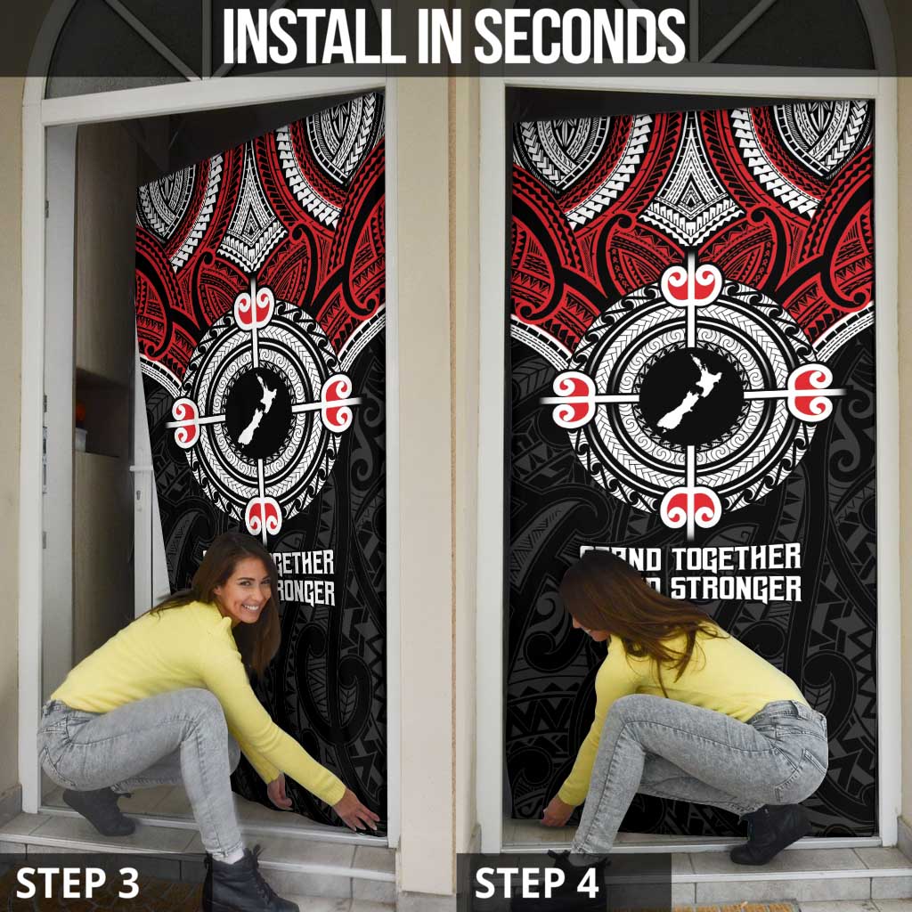 Aotearoa Proud To Be Maori Door Cover New Zealand Fight Together LT9 - Polynesian Pride