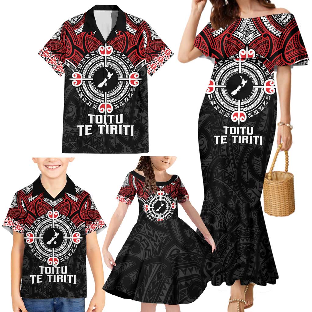 Aotearoa Proud To Be Maori Family Matching Mermaid Dress and Hawaiian Shirt New Zealand Fight Together LT9 - Polynesian Pride