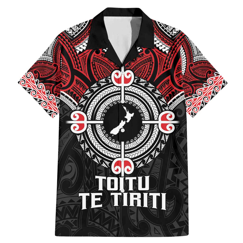 Aotearoa Proud To Be Maori Family Matching Mermaid Dress and Hawaiian Shirt New Zealand Fight Together LT9 Dad's Shirt - Short Sleeve Red - Polynesian Pride