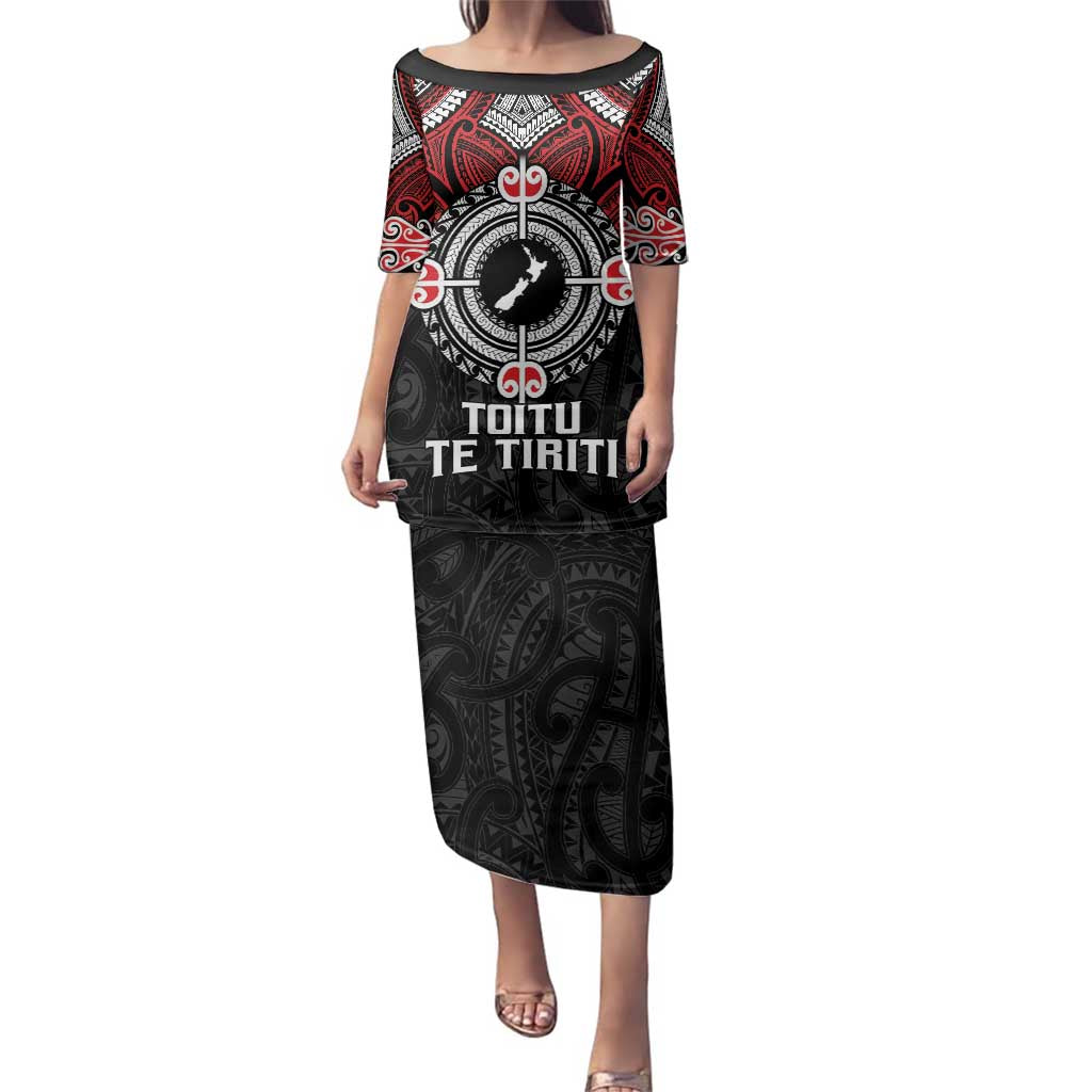 Aotearoa Proud To Be Maori Family Matching Puletasi and Hawaiian Shirt New Zealand Fight Together LT9 Mom's Dress Red - Polynesian Pride