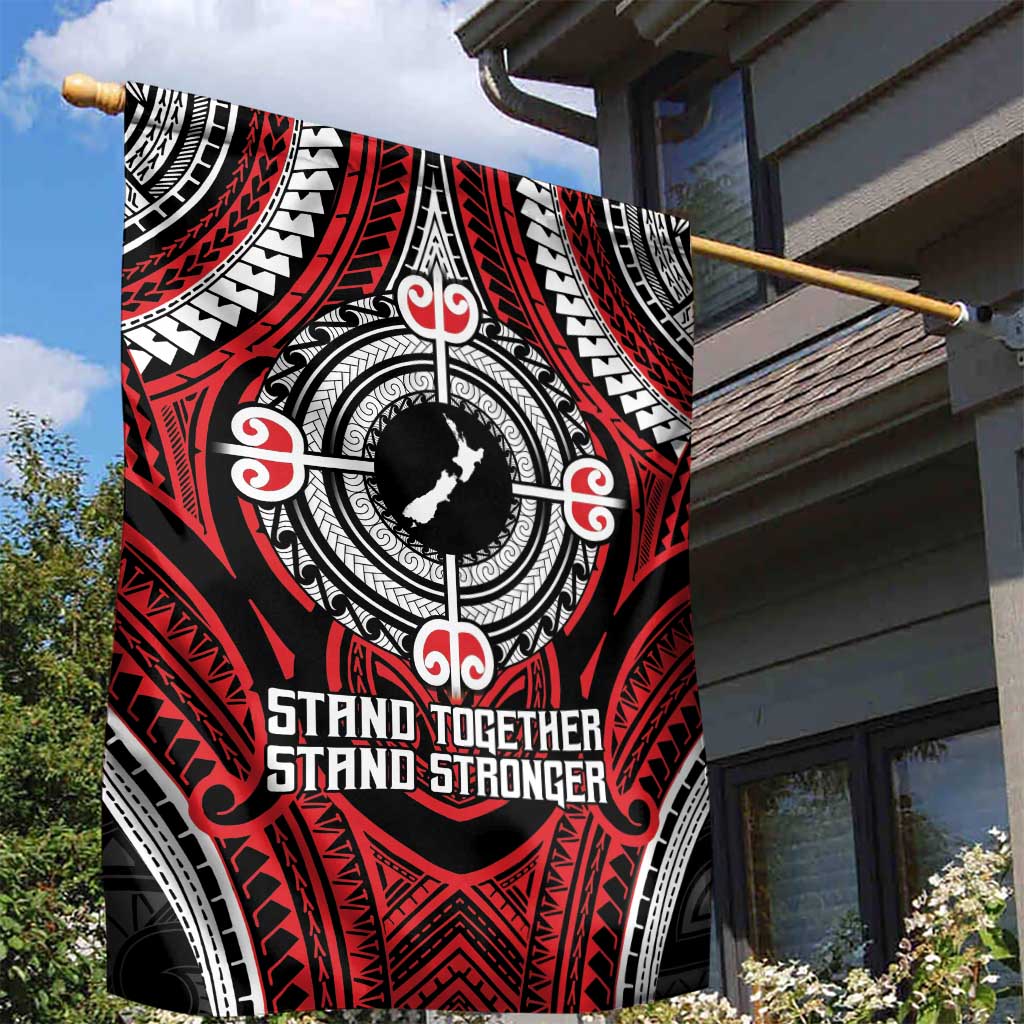 Aotearoa Proud To Be Maori Garden Flag New Zealand Fight Together LT9 - Polynesian Pride