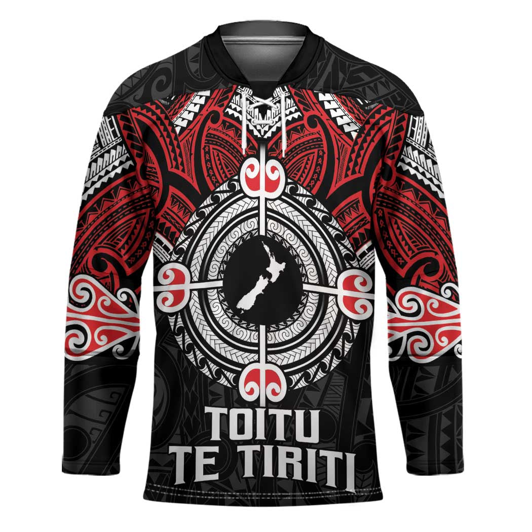 Aotearoa Proud To Be Maori Hockey Jersey New Zealand Fight Together LT9 Unisex Black - Polynesian Pride