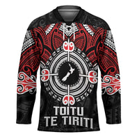 Aotearoa Proud To Be Maori Hockey Jersey New Zealand Fight Together LT9 Unisex Black - Polynesian Pride
