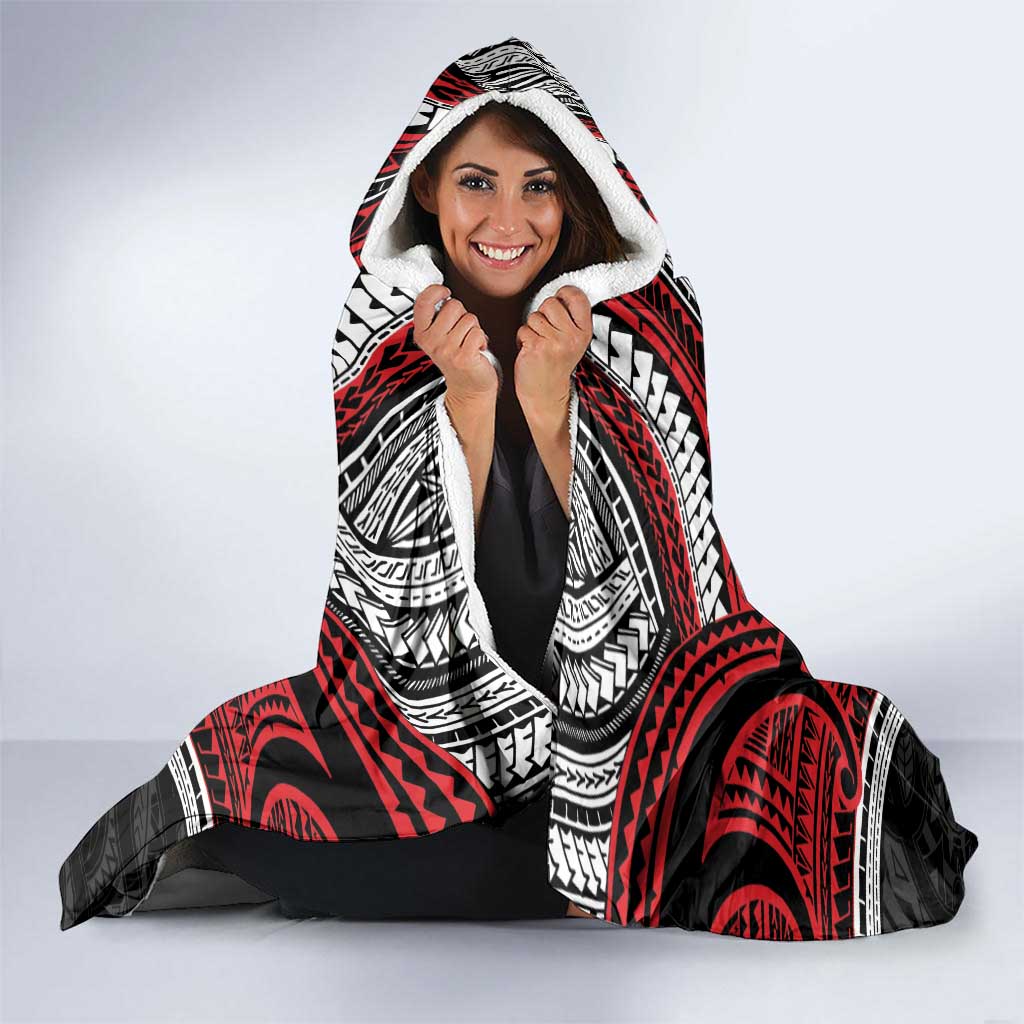 Aotearoa Proud To Be Maori Hooded Blanket New Zealand Fight Together LT9 - Polynesian Pride