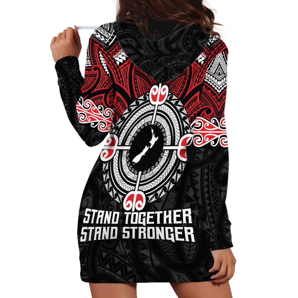 Aotearoa Proud To Be Maori Hoodie Dress New Zealand Fight Together LT9 - Polynesian Pride
