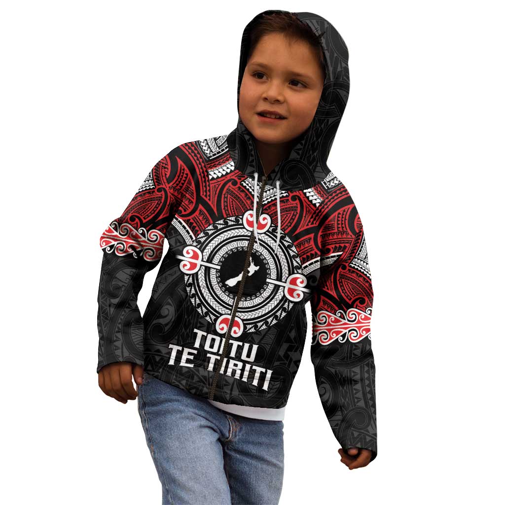 Aotearoa Proud To Be Maori Kid Hoodie New Zealand Fight Together LT9 - Polynesian Pride